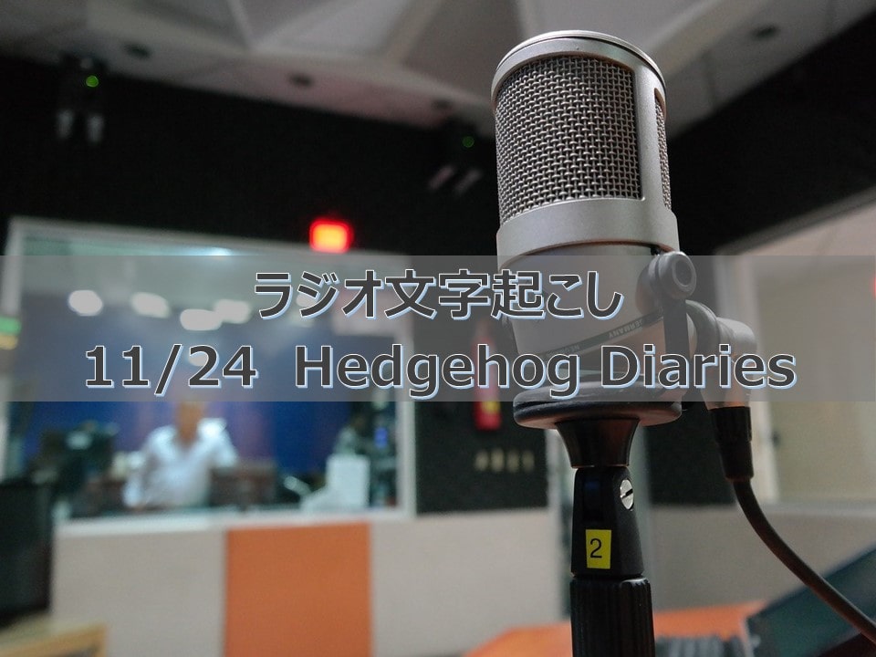 ラジオ文字起こし 細美さんが この人のようになりたい と思った先輩の話が素敵 21年11月24日 Hedgehog Diaries